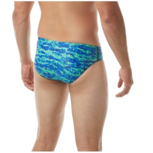 TYR - Slip inot pentru barbati - Agran Racer - albastru verde - Img 2