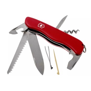 Victorinox - briceag mic Forester, 12 functii - argintiu rosu - Img 7