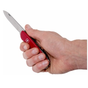 Victorinox - briceag mic Forester, 12 functii - argintiu rosu - Img 18