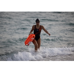Z3R0D - accesoriu inot Safety Buoy cu plasa neagra Mesh buoy - portocaliu negru - Img 9