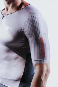 Z3R0D - costum barbati triatlon maneca scurta - TTSUIT Racer - cinder grey - Img 3