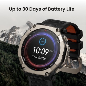 Amazfit T-Rex Ultra 2 – Ceas Smart Outdoor Robust, GPS, Monitorizare Sănătate 24/7, Durată de Baterie Extinsă, Rezistență la Suprasolicitare, Ecran AMOLED, compatibil Apple si Android - Img 3
