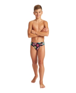 Arena - costum inot baieti - slip - Crazy Skulls Carnival Jr - Black | Multi - Img 3