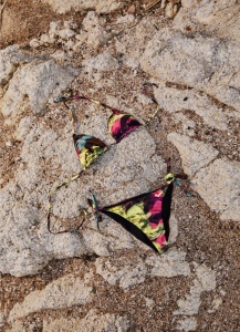 Arena - costum inot femei 2 piese - bikini - Triangle Allover - Red Fandango | Multi - Img 6