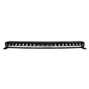 Bara LED curbat Siberia SRC 55,8 cm, 100W, 4500 lm, rază 401 m, 6000K, fascicul combo, lumină alb și amber, carcasă aluminiu negru, lentilă clar, suport inox, rezistent la apă și praf (IP67/IP69K), Strands