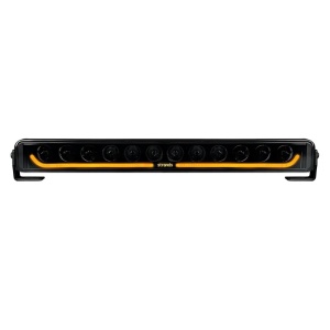 Bara LED Dark Knight Identity 52 cm, 120 W, 11000 lm, rază 507 m, LED alb și chihlimbar, fascicul optimizat, carcasă aluminiu negru, lentilă clară, suport oțel inoxidabil și aluminiu, rezistent la apă și praf (IP68/IP69K), Strands