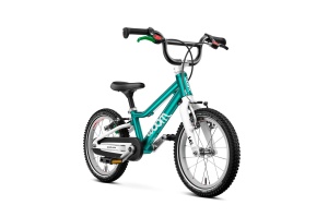 Bicicleta copii Woom 2 Go cu roti 14" verde Metallic Turquoise Petrol - Img 2