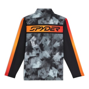 Bluza Baieti Spyder Jacobs 1/2 Zip Black Block Camo - Img 2