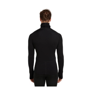Bluza Barbati Icebreaker 300 Merinofine Polar LS Roll Neck Black - Img 2