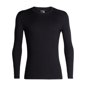 Bluza Barbati Icebreaker Merino 200 Oasis Crewe Thermal Black