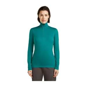 Bluza Femei Icebreaker Merino 200 Oasis Half Zip Thermal Green