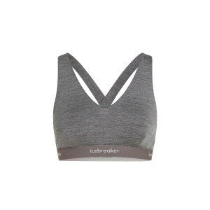 BUSTIERA FEMEI W MERINO 125 COOL-LITE SPRITE RACERBACK BRA GRITSTONE HTHR-013