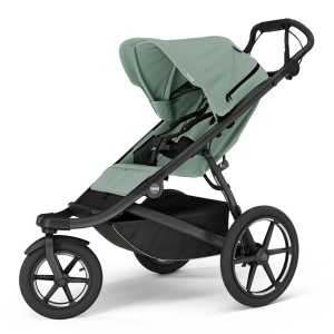 Carucior Thule Urban Glide 3 all-terrain cu prinderea hamului magnetica, Mist green - Img 7