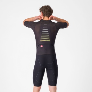 Castelli - costum triatlon cu maneca scurta - Free Sanremo 3 Suit Short Sleeve - negru - Img 2