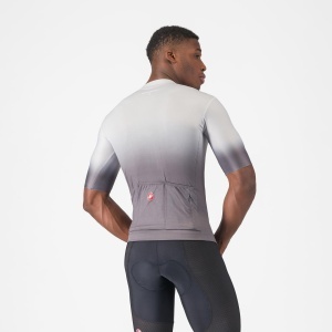 Castelli - tricou ciclism maneca scurta tailored fit cu protectie solara - Upf Jersey - 20-38 gr C - gri argintiu - Img 2