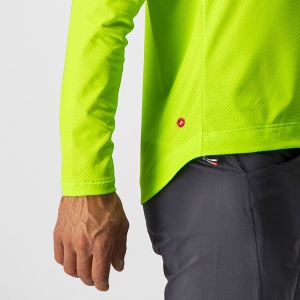 Castelli - tricou ciclism pentru barbati, maneca lunga Trail Tech LS Tee jersey - galben electric fluo lime negru - Img 4