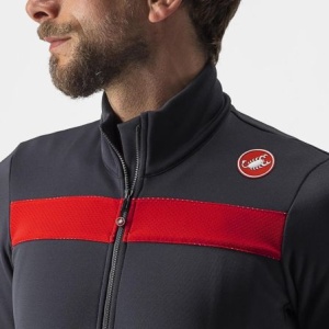 Castelli - tricou maneca lunga 14-20 gr C - Puro 3 FZ - antracit | rosu - Img 5