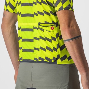 Castelli - tricou pentru ciclism cu maneca scurta Unlimited Sterrato Jersey - verde electric lime gri inchis - Img 5