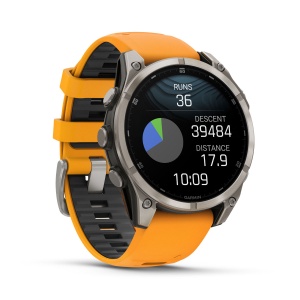 Ceas Garmin Fenix 8 Sapphire Titanium Amoled 47MM Graphite/Spark Orange - Img 5