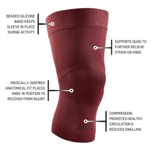 CEP - ortho genunchi - Light Support Compression Knee Sleeve - Rosu - Img 5