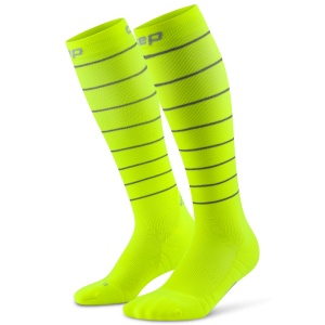 CEP - sosete compresie inalte - PRO run socks reflective tall 3.0 - neon yellow