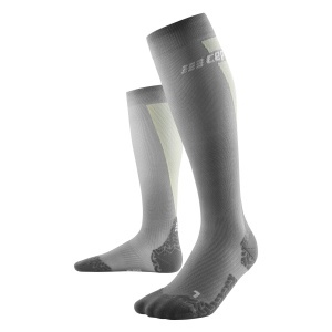 CEP - sosete compresie inalte - ultralight socks tall v3 - grey | lime - Img 3