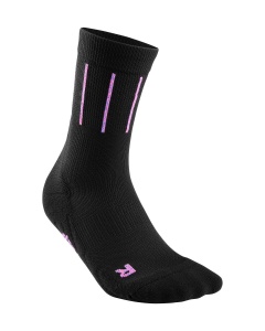CEP - sosete compresie medii - pinstripe socks running mid cut - black - Img 1