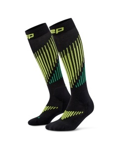 CEP - sosete compresie tall - Core Run Merino 3.0 - black | lime - III - Img 3