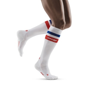 CEP - Sosete de compresie pentru femei 80's women socks - alb rosu albastru - Img 2