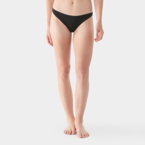 Chilot Merino Smartwool Everyday Thong - negru | lână Merino + TENCEL™
