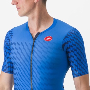 Costum de triatlon cu maneca scurta Castelli PR 2 Speed Albastru/Bleumarin S - Img 5