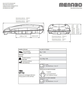 Cutie portbagaj Menabo Satellite 330 ABS Dark, 141x77x34cm - Img 8