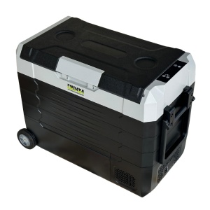 Frigider auto portabil cu roti 46.7 L, cu compresor, alimentare 12V/24V/220V, Bluetooth, control digital, -20°C +20°C EMD4x4 - Img 1