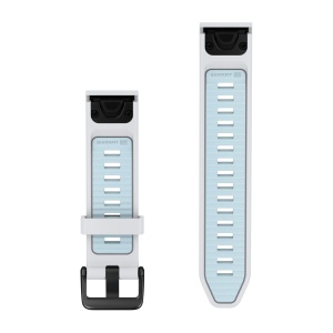Garmin - curea silicon - QuickFit 20 watch band - Whitestone I Ice Blue - Img 2
