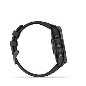 Garmin - fenix 7x Pro Sapphire Solar smartwatch premium cu incarcare solara 51mm - ramă Titan DLC Carbon Grey si curea din silicon neagră - Img 6