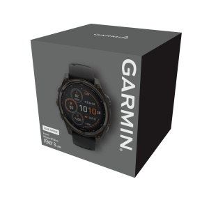 Garmin - fenix 8 Solar Sapphire 47mm - smartwatch premium - ramă gri din titanium DLC si curea din silicon neagră-gri - Img 9