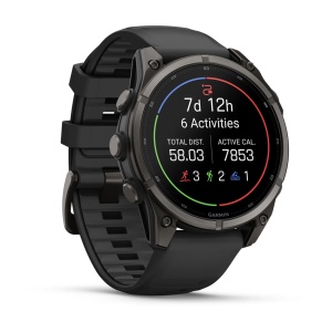 Garmin Fenix 9 AMOLED - 47 mm Titan DLC Carbon - Smartwatch Multisport Premium cu AMOLED - Img 3