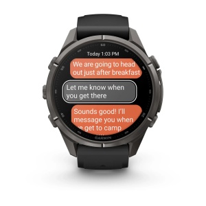 Garmin Fenix 9 Pro AMOLED inReach - 43 mm Titan DLC Carbon - Smartwatch Multisport Premium cu AMOLED - Img 8