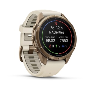 Garmin Fenix 9 Pro AMOLED inReach - 43 mm Titan Gold French Gray - Smartwatch Multisport Premium cu AMOLED - Img 3