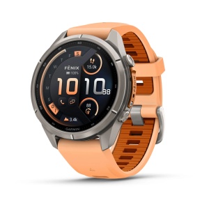 Garmin Fenix 9 Pro AMOLED inReach - 43 mm Titan Shell Pink Orange - Smartwatch Multisport Premium cu AMOLED