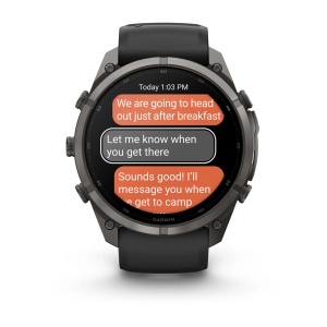 Garmin Fenix 9 Pro AMOLED inReach - 51 mm Titan DLC Carbon Gray - Smartwatch Multisport Premium cu AMOLED - Img 8