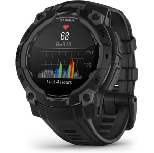 Garmin - Instinct 3 - 45 mm AMOLED - Black with Bolt Blue | Black Band - Img 27
