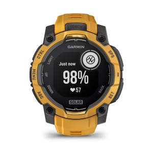 Garmin - Instinct 3 - 45 mm AMOLED - Black with Bolt Blue | Black Band - Img 47