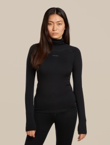 Icebreaker - bluza de corp - 300 MerinoFine Polar LS Roll Neck W - Black - L