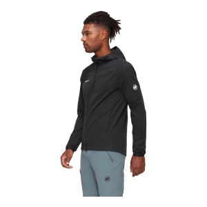 Jacheta Softshell Barbati Mammut GRANITE SO Hooded Black - Img 4