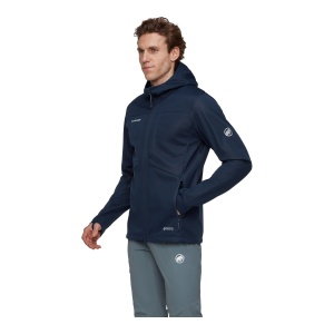 Jacheta Softshell Barbati Mammut Ultimate VIII SO Hooded Marine - Img 4