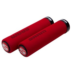 Mansoane bicicletă SRAM Locking Grips Foam 129mm - roșu-negru