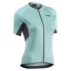 Northwave - tricou ciclism cu maneca scurta pentru femei Force Evo Women Jersey - albastru deschis surf negru