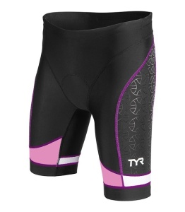 Pantaloni scurți triatlon TYR Competitor 8" damă - negru cu mov