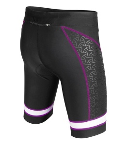 Pantaloni scurți triatlon TYR Competitor 8" damă - negru cu mov - Img 2